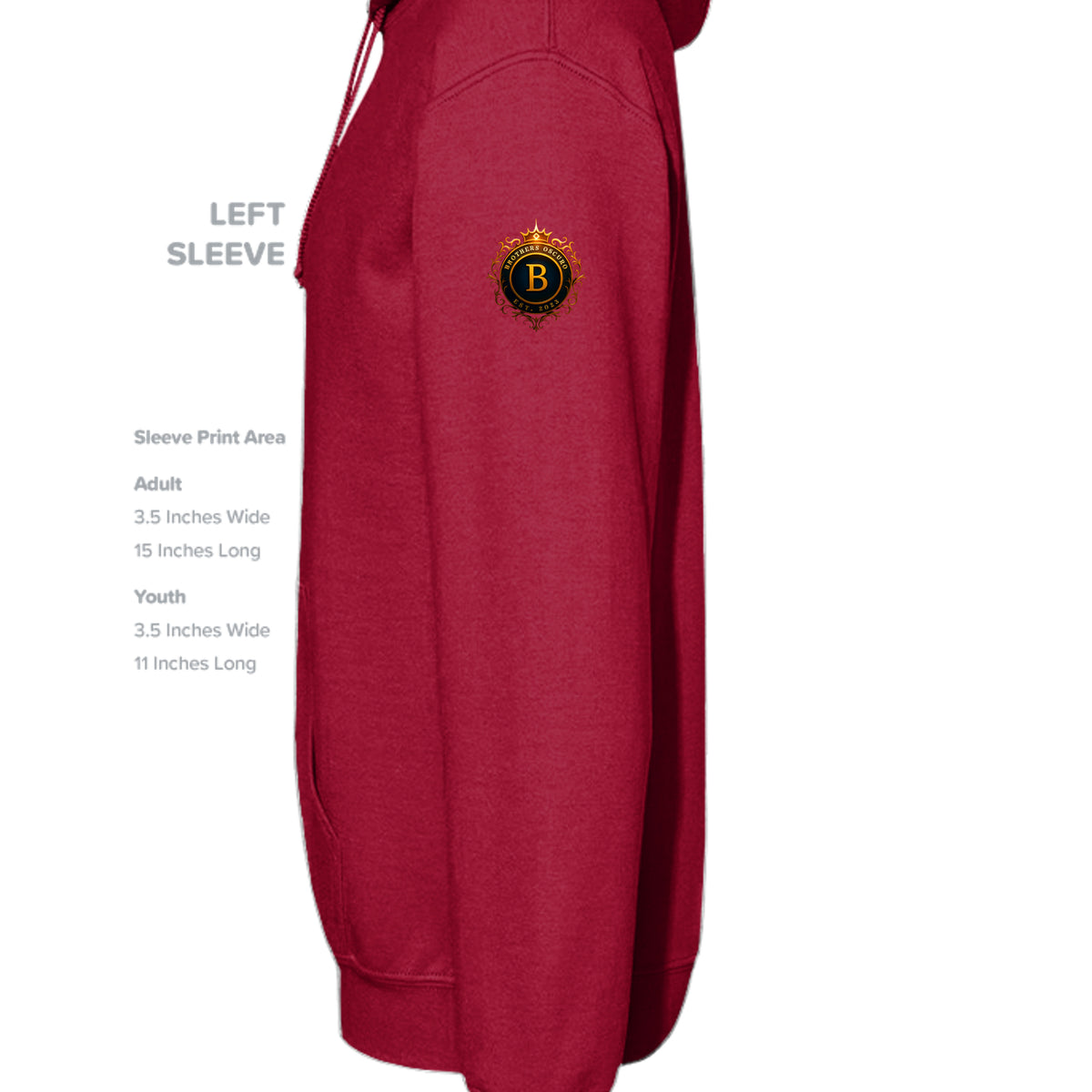 CARDINAL RED - G185 - SLEEVE_LEFT